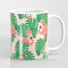 Flamingo in Tropical Forest Coffee Mug