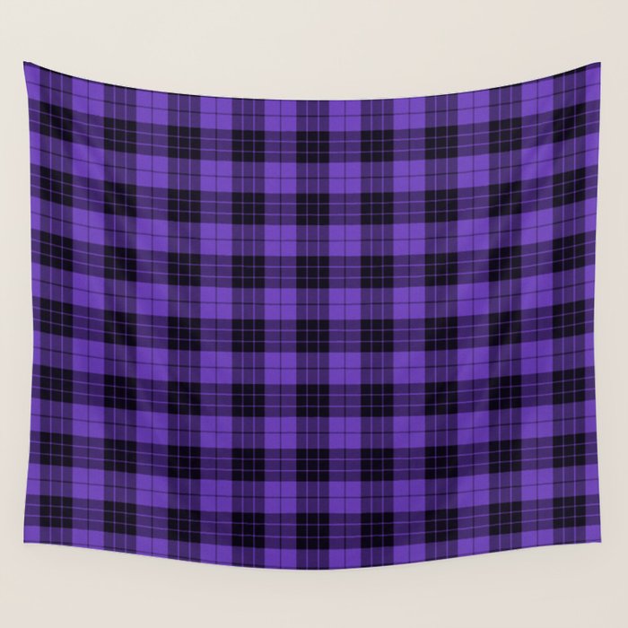 Purple Tartan Check Plaid Wall Tapestry by PodArtist Society6