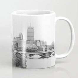 Black & White Boston Skyline III Coffee Mug | Johnhancocktower, Black And White, Esplanade, City, Prudential, Thet, Newengland, Beandown, Bostonskyline, Longfellowbridge 