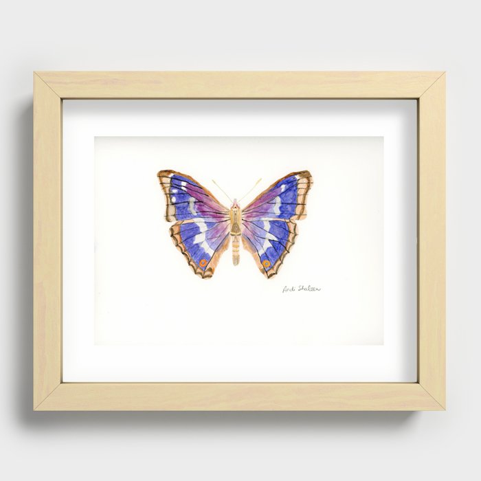 The Purple Emperor Butterfly Recessed Framed Print