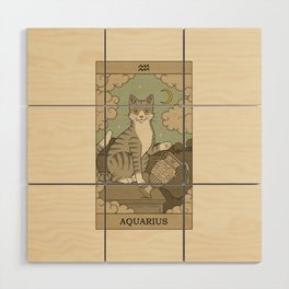 Aquarius Cat Wood Wall Art