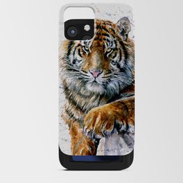 Tiger watercolor iPhone Card Case