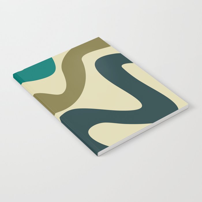 Colorful abstract waves 3 Notebook
