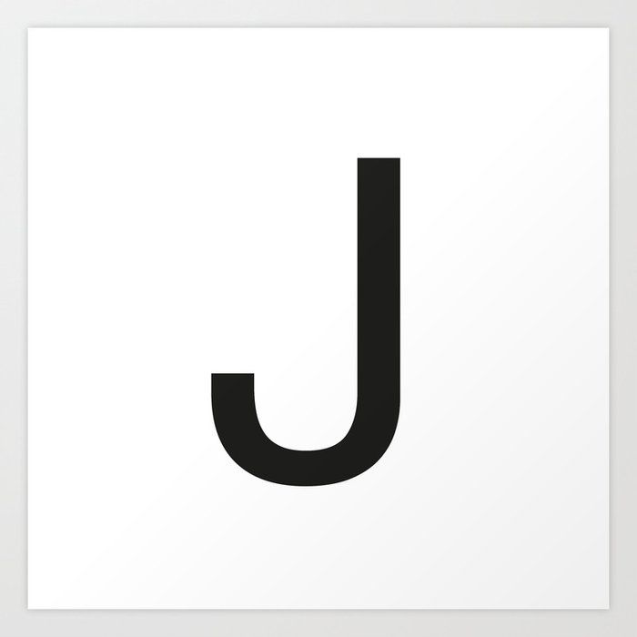 letter j art print by dumma society6