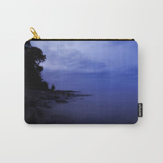 When the night falls - Blue hour at the Sea Landscape at Night #Society6 Carry-All Pouch