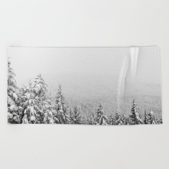 Winter vibes #evergreen #society6 Beach Towel