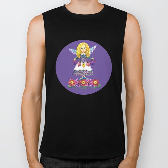 Angel Love (Purple) Biker Tank