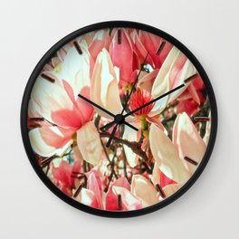 Magnolia Blossoms Wall Clock