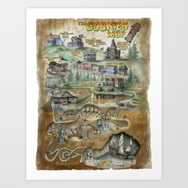The Goonies Map Art Print