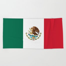 Mexican flag of Mexico Beach Towel
