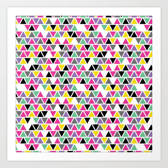 Pop Triangles Art Print