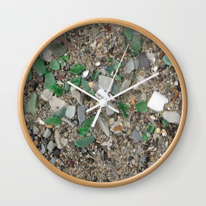 Rolling Rock Sea Glass Wall Clock