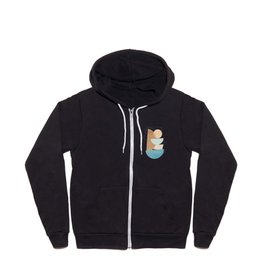 Soft Abstract Shapes 18 Zip Hoodie