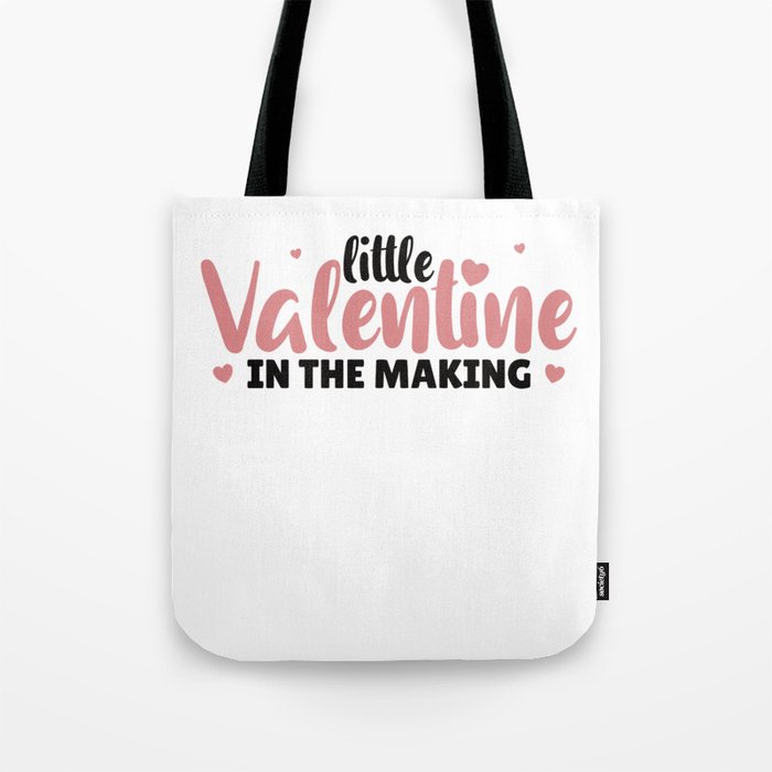 Little Valentine In The Making Gender Reveal Girl Tote Bag