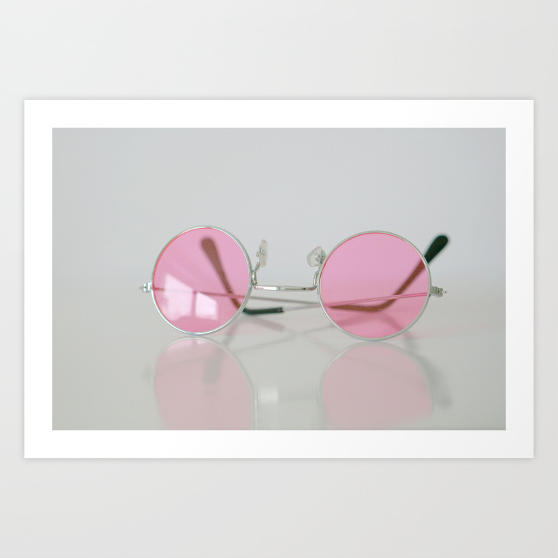 When Setting Up A Rose Colored Glasses Art Print By Anneseltmann Society6