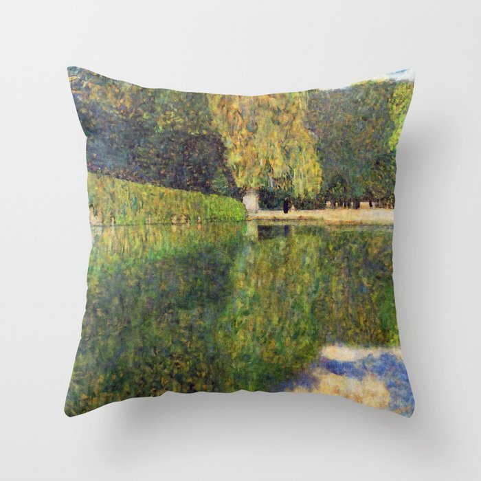 Gustav Klimt Schonbrunn Landscape Throw Pillow