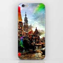 Medieval Town in a Fantasy Colorful World iPhone Skin