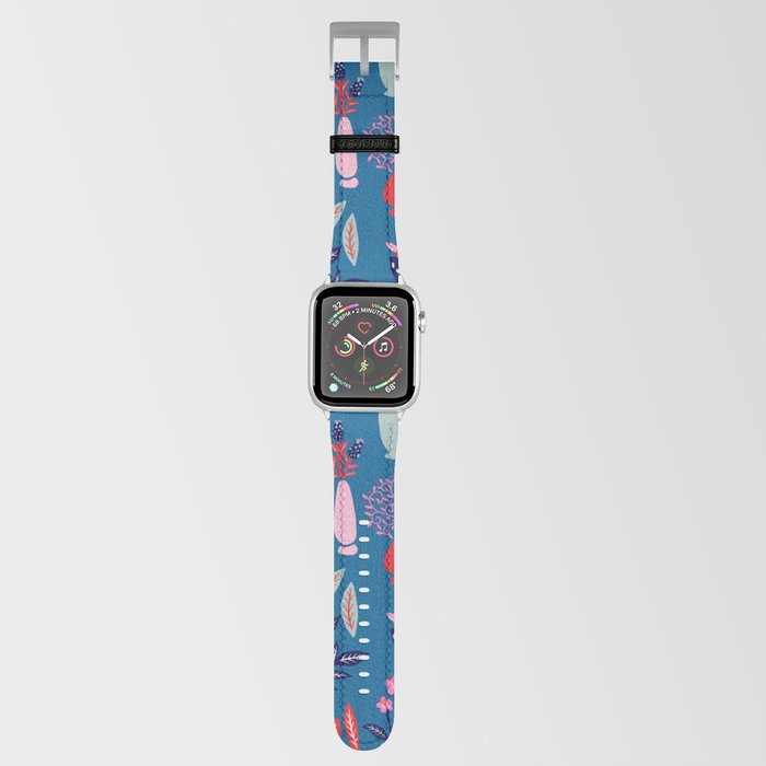 Plant Lady Paradise – Blue & Pink Apple Watch Band
