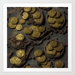 Coins of Treasure Island Art Print