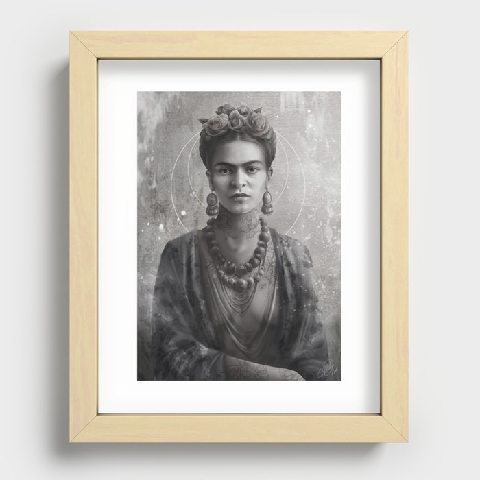 Frida Ink Recessed Framed Print