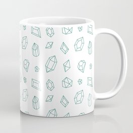 Green Blue Gems Pattern Mug
