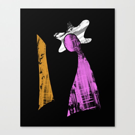 Perplexed - Abstract, pastel artwork Canvas Print