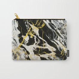 Gold And Marble Pattern Carry-All Pouch