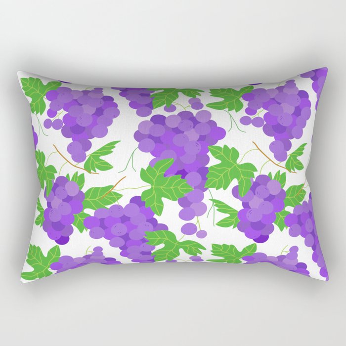 Grape fruit seamless pattern illustration Rectangular Pillow