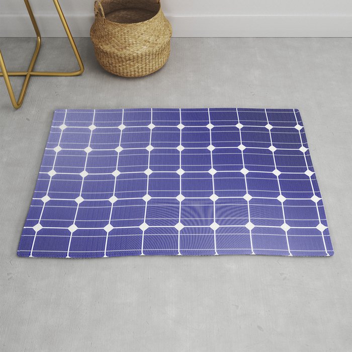 In charge / 3D render of solar panel texture Rug