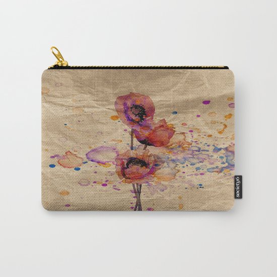 Poppies - abstract watercolor drawing Carry-All Pouch