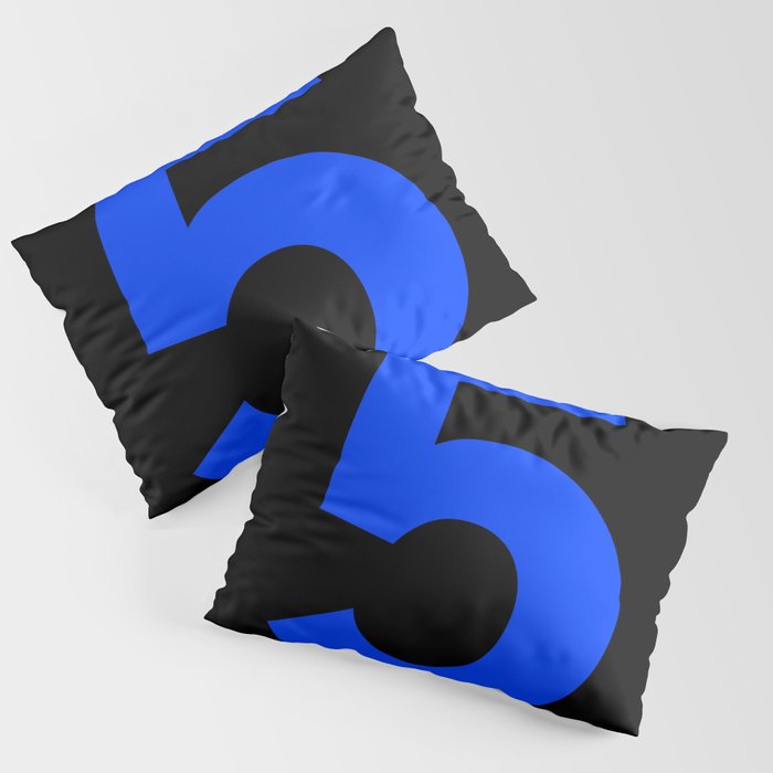 Number 5 (Blue & Black) Pillow Sham