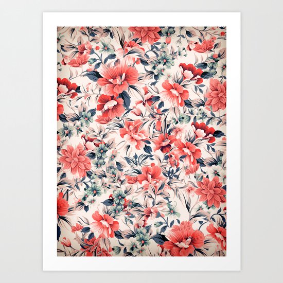 FLORAL PATTERN 7 Art Print
