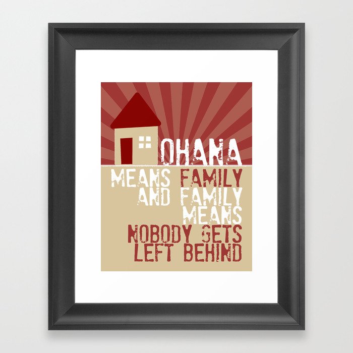 Ohana Means Family Lilo Stitch Framed Art Print By Craftsanddogs Ohana Means Family Lilo Stitch Framed Art Print By Craftsanddogs Society6