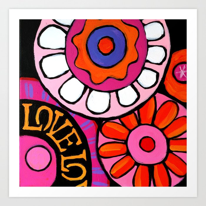 pink love power Art Print