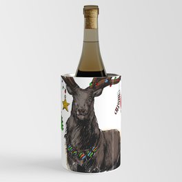 Christmas market gift reindeer shirt Wine Chiller