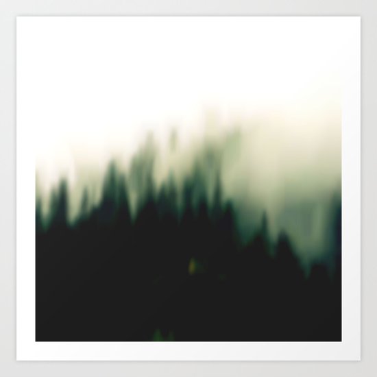 Foggy forrest 2 Art Print