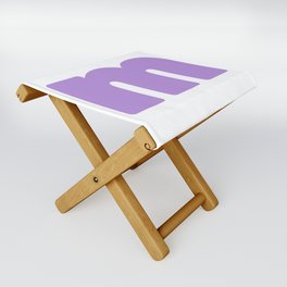 m (Lavender & White Letter) Folding Stool