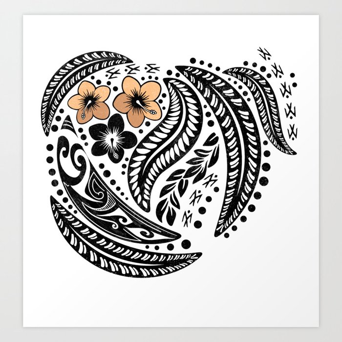 Polynesian Tribal Art Print