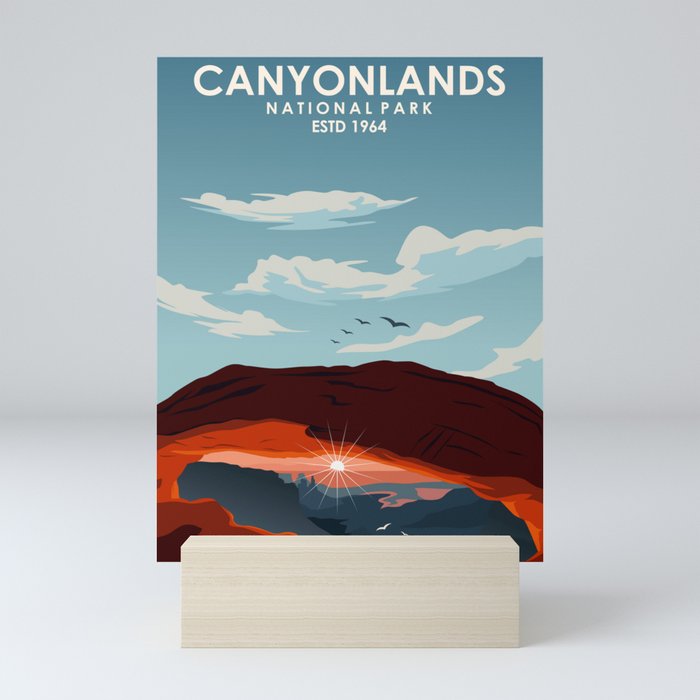 Canyonlands National Park Travel Poster Mini Art Print