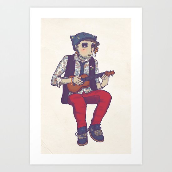 Ukulele Guy Art Print