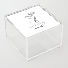 August Birth Flower | Poppy Acrylic Box