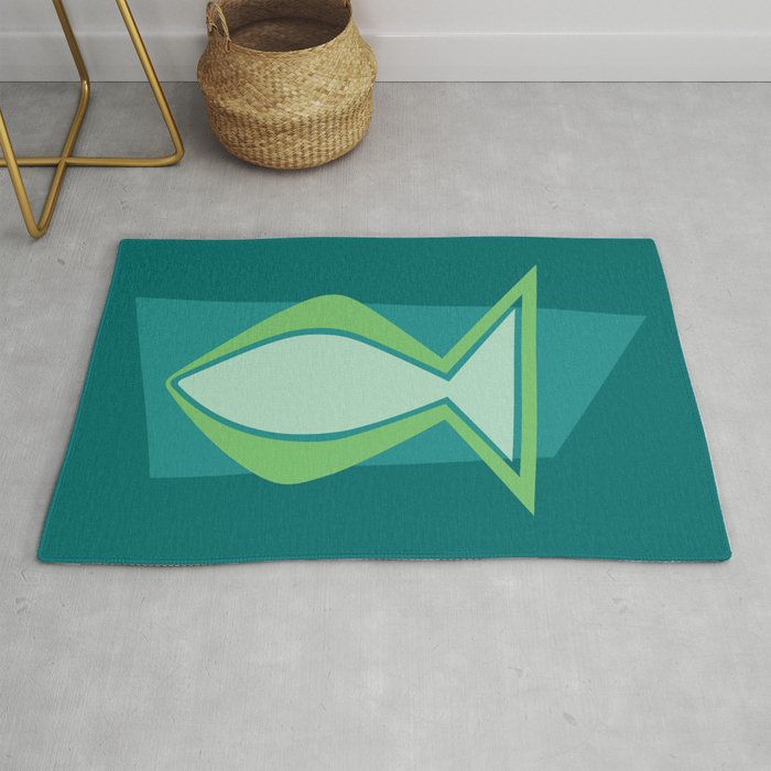 Jesus Fish — Ichthys Christian symbol Rug by ImagePixel Society6