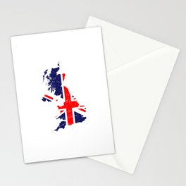 Union Jack Map | UK Flag | Britain | UK Stationery Card