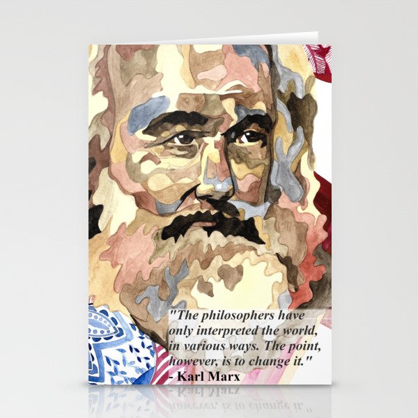 Karl Marx Portrait Stationery Cards