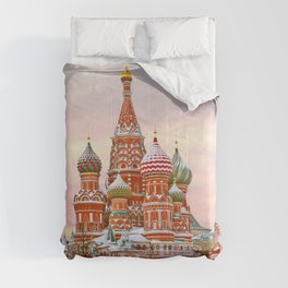 Snowy St. Basil's Cathedral Comforter