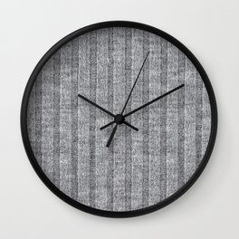 Soft Grey Jersey Knit Pattern Wall Clock