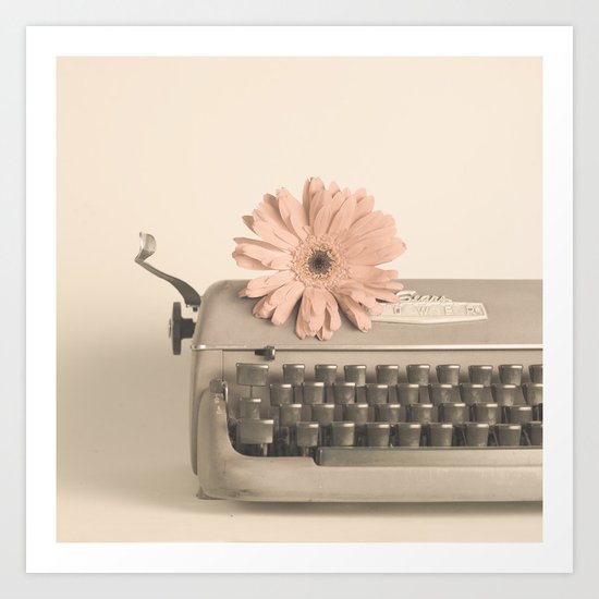 Soft Typewriter (Retro and Vintage Still Life Photography) Art Print