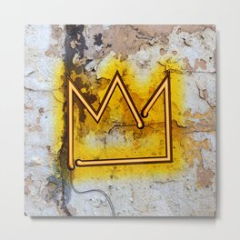 Crown “B” – NEON Metal Print