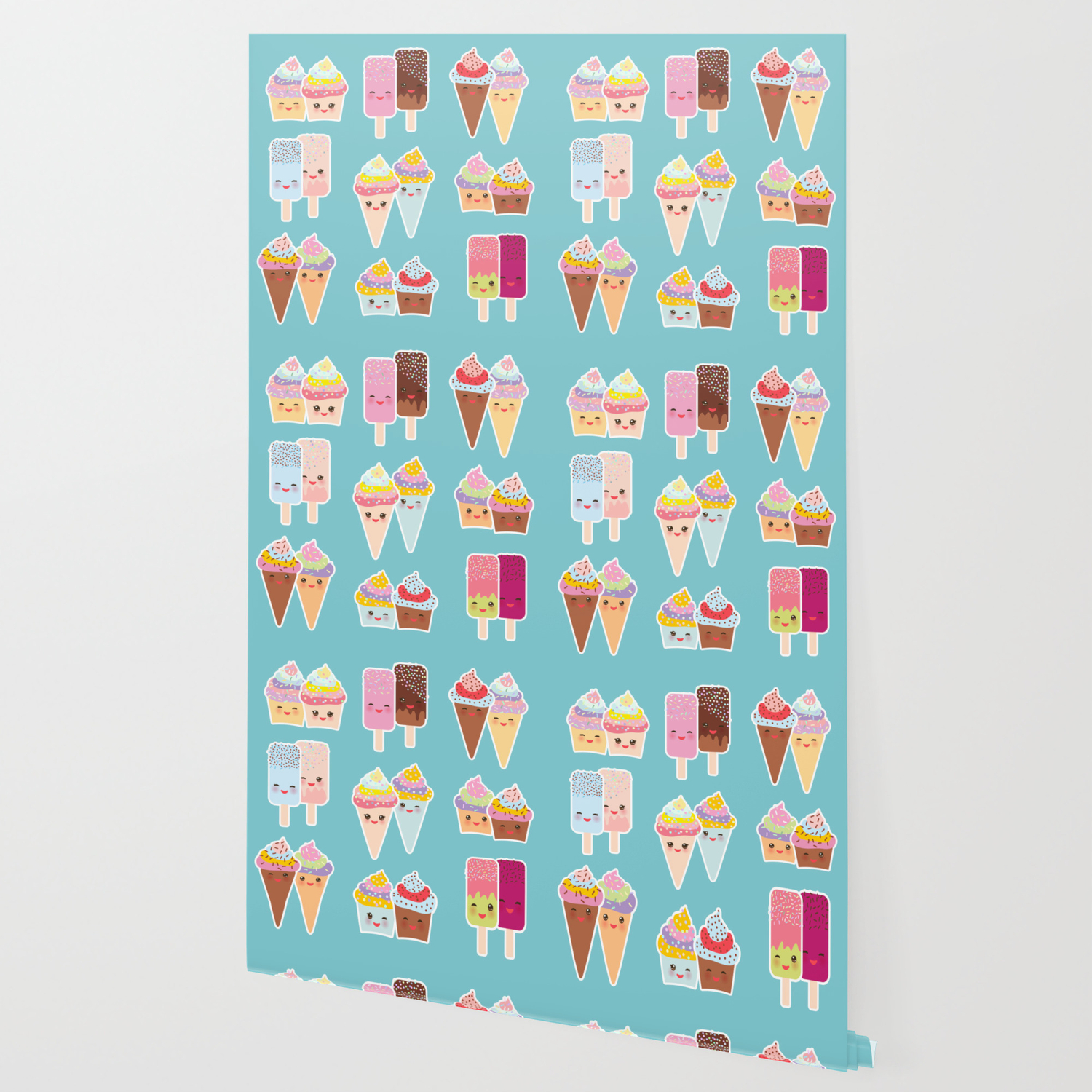 Kawaii Cupcakes Ice Cream In Waffle Cones Ice Lolly Wallpaper By Ekaterinap Society6 Words wallpaper new wallpaper wallpaper backgrounds wallpapers tumblr tumblr wallpaper phone wallpapers 'kawaii toaster waffle' sticker by kawaiilife. society6