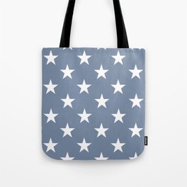 White stars on blue background. From the collection - Hello America. Tote Bag